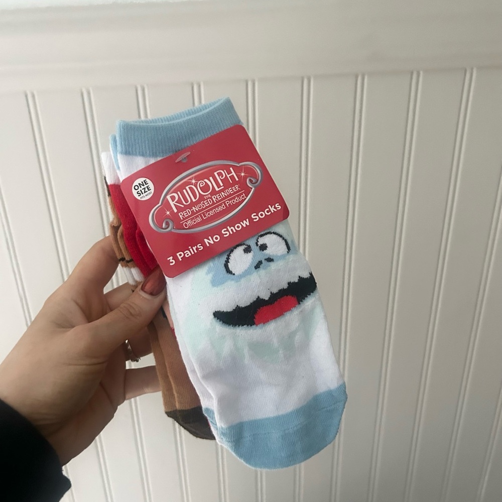 ⭐️ NEW Rudolph 3 Pack Christmas Kids Socks